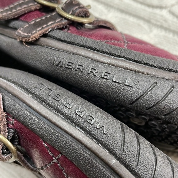 Women’s 7 Merrell flats Zodiac Dark Plum performance footwear buckles stitching - Picture 11 of 13